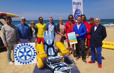 Notre club a offert 2 waterwheel à Hossegor et Capbreton